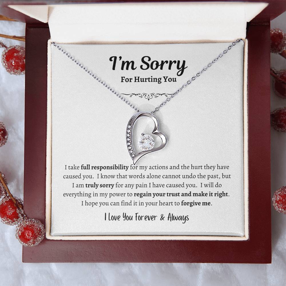 I'm sorry for hurting you love necklace