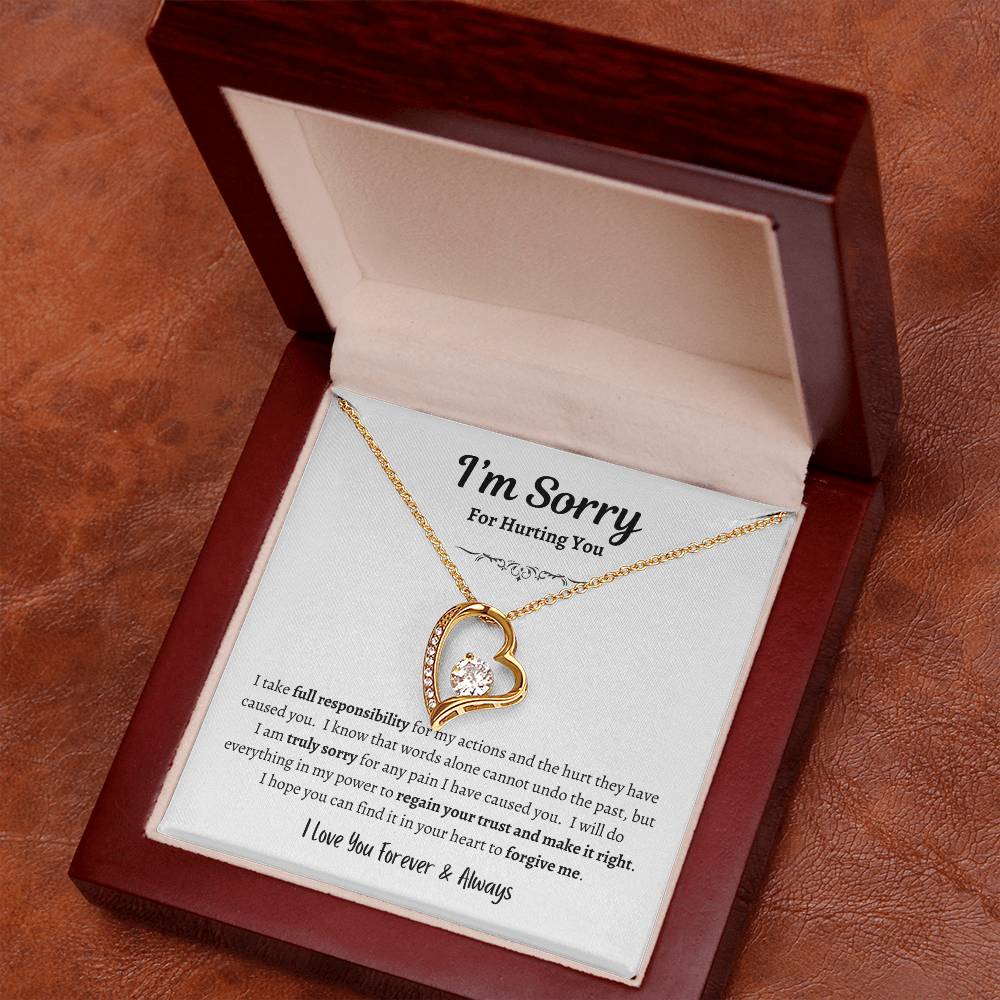 I'm sorry for hurting you love necklace