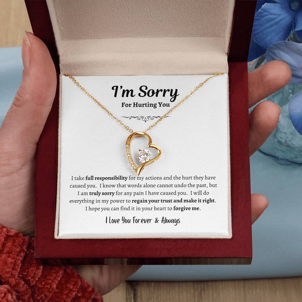 I'm sorry for hurting you love necklace