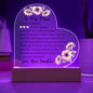 To My Mom | You Are My Sunshine - Printed Heart Acrylic Plaque