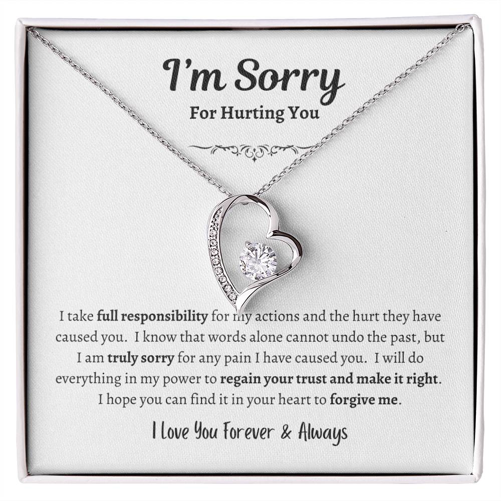 I'm sorry for hurting you love necklace