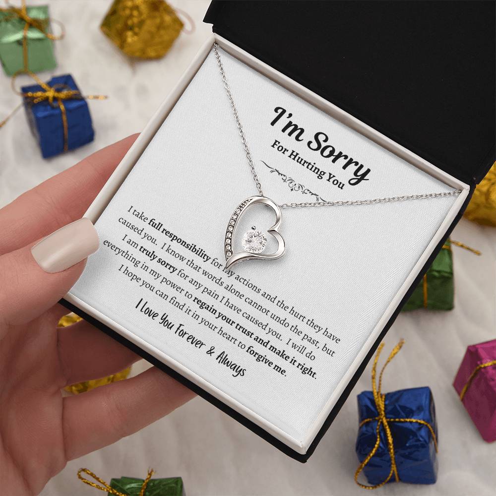 I'm sorry for hurting you love necklace