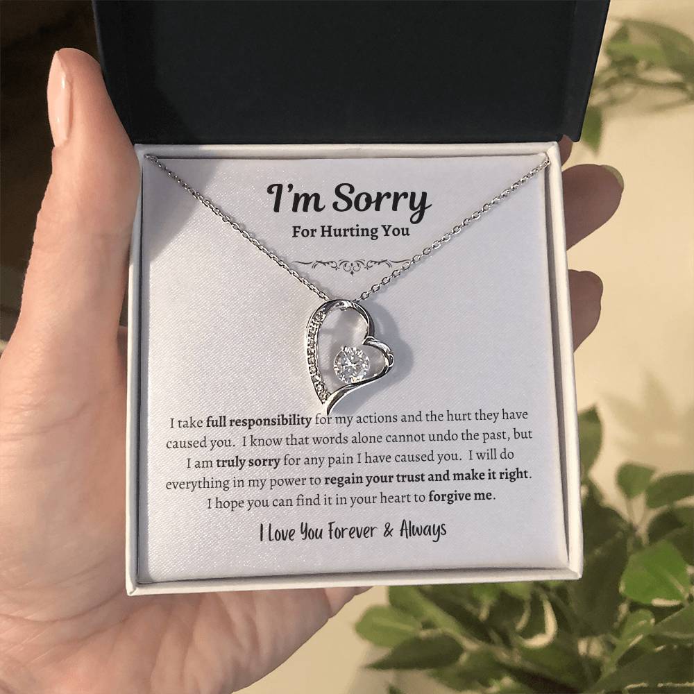 I'm sorry for hurting you love necklace