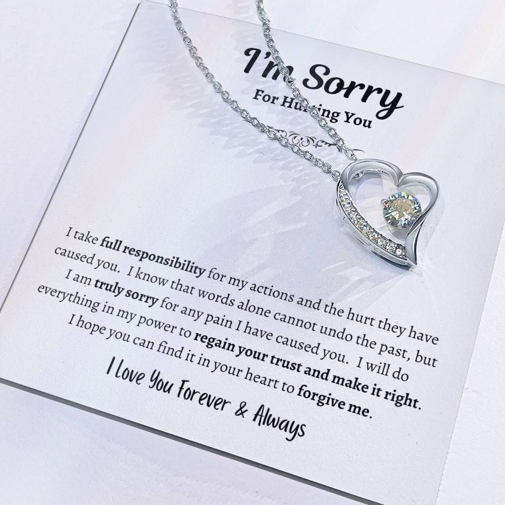 I'm sorry for hurting you love necklace