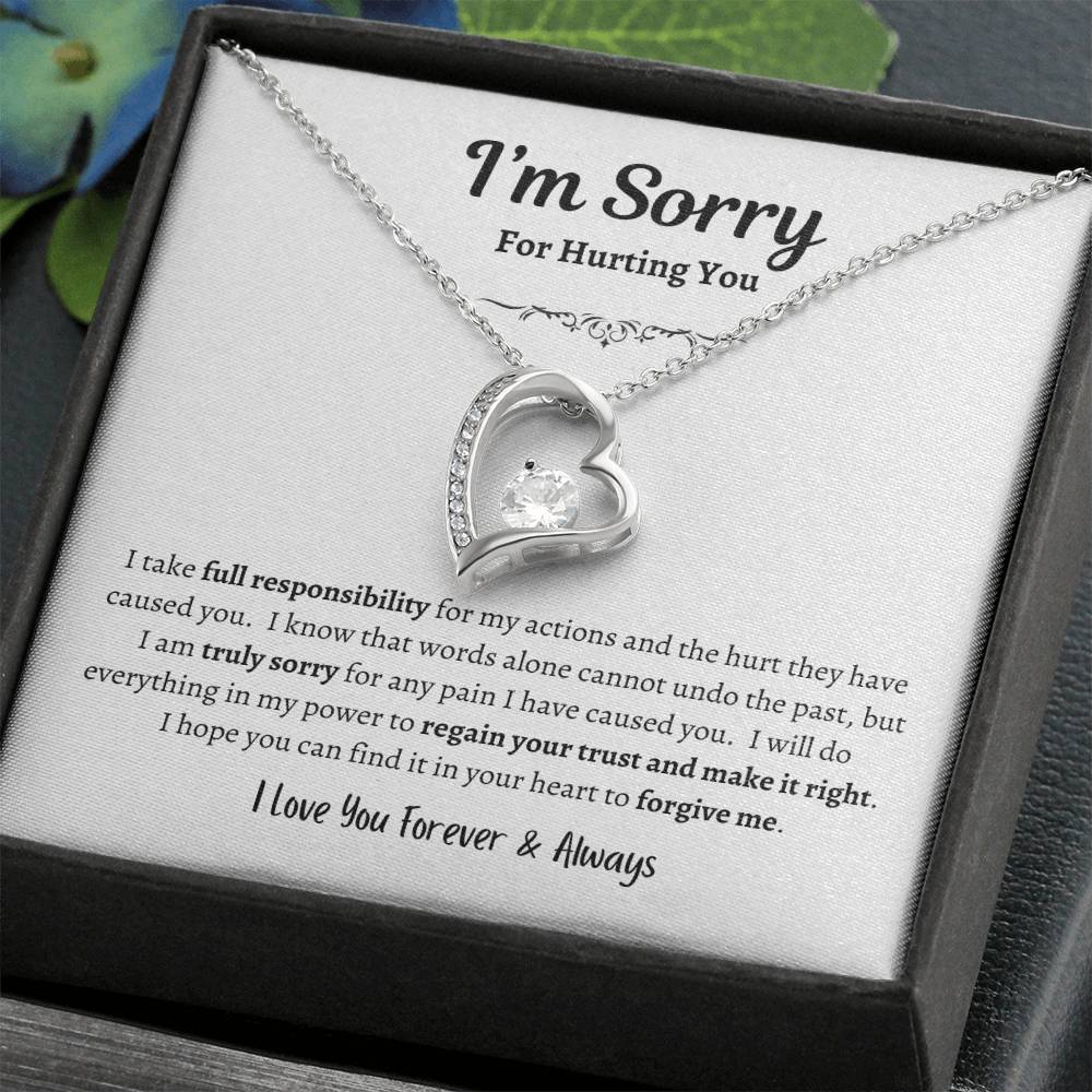 I'm sorry for hurting you love necklace