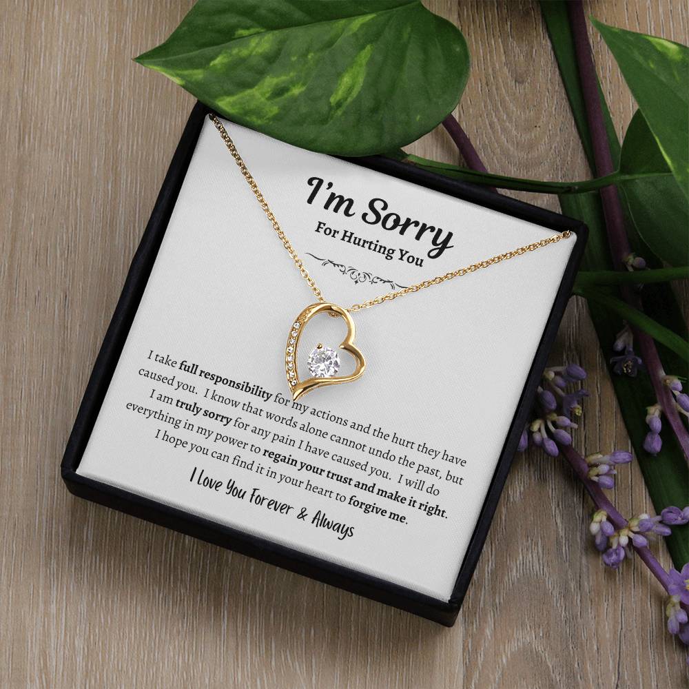 I'm sorry for hurting you love necklace