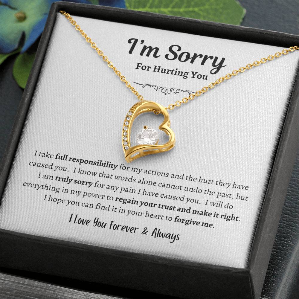 I'm sorry for hurting you love necklace