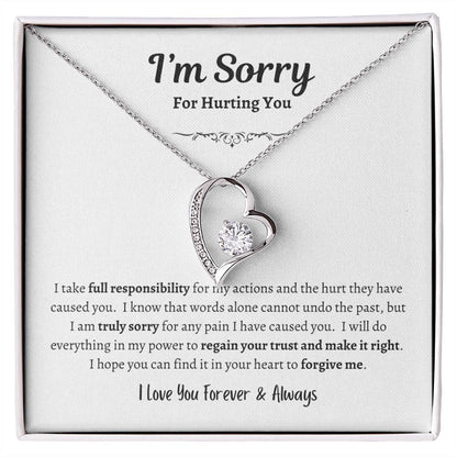 I'm sorry for hurting you love necklace