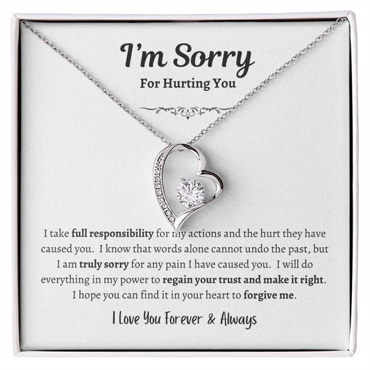I'm sorry for hurting you love necklace