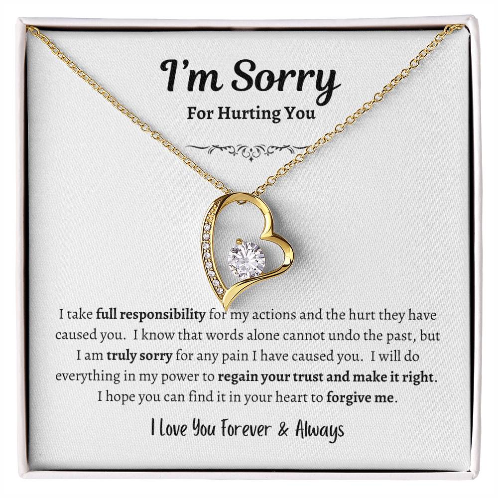 I'm sorry for hurting you love necklace